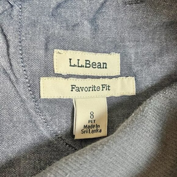 L.L. Bean Corduroy Pant Women 8 Petite FAVORITE FIT Dark Gray Straight NWOT - Picture 4 of 5